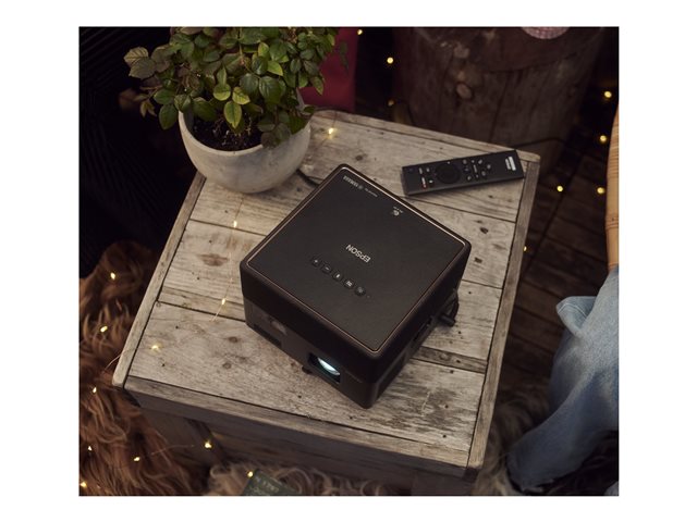 Epson EF-12 - 3LCD projector - portable - 1000 lumens (white) - 1000 lumens (colour) - Full HD (1920 x 1080) - 16:9 - black - Android TV