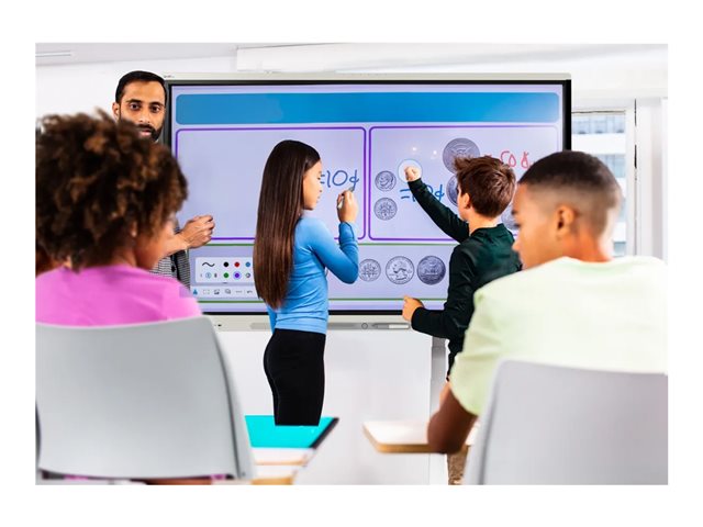 SMART Board MX286P-V5-5A - 86\" Diagonal Class MX (V5) Series with iQ LED-backlit LCD display - interactive - with built-in interactive whiteboard, PC and touchscreen and 4-microphone array - 4K UHD (2160p) 3840 x 2160 - white
