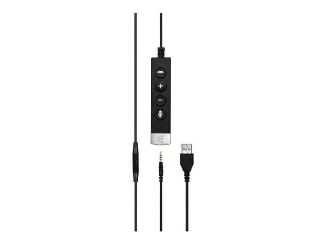EPOS IMPACT SC 635 USB - Headset - on-ear - wired - USB, 3.5 mm jack - black, silver
