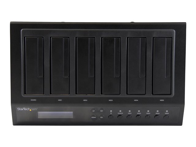 StarTech.com 6 Bay USB 3.0/ eSATA Duplicator and Eraser Dock for 2.5\" & 3.5\" SATA SSD HDD - 1:5 Standalone Cloner & Wiper Docking Station (SATDOCK5U3ER) - Hard drive duplicator - 5 bays (SATA-300)