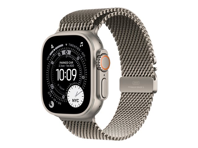 49mm Natural Titanium Milanese Loop - Medium