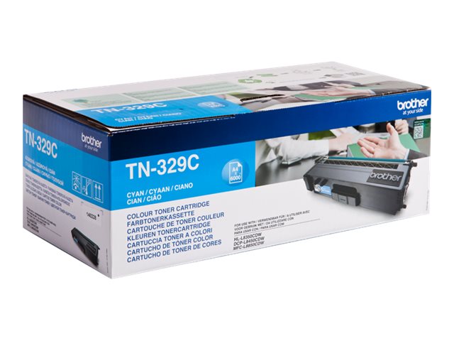 Brother TN329C - Cyan - original - toner cartridge - for Brother DCP-L8450CDW, HL-L8350CDW, HL-L8350CDWT, MFC-L8850CDW