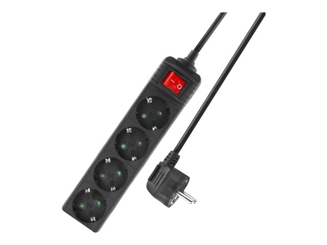 Power strip with illuminated switch