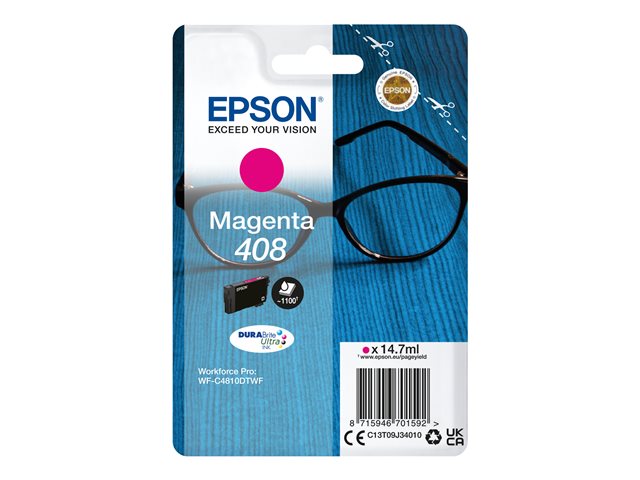Epson 408 - 14.7 ml - high capacity - magenta - original - blister - ink cartridge - for WorkForce Pro WF-C4810DTWF