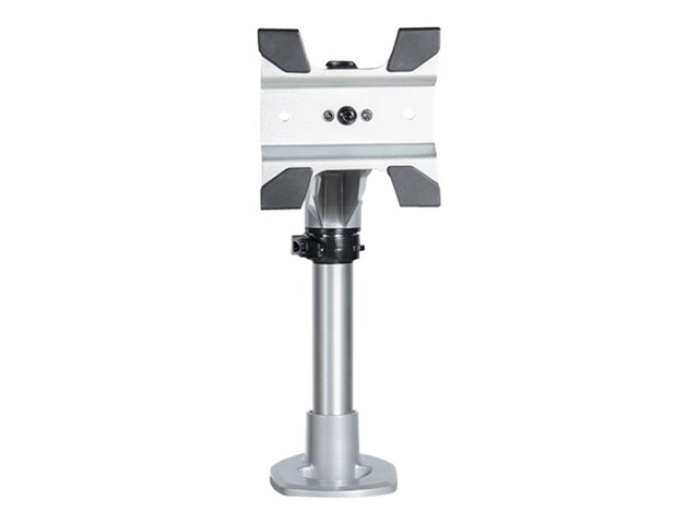 StarTech.com Desk Mount Monitor Arm, VESA or Apple iMac/Thunderbolt Display up to 14kg, Articulating Height Adjustable Single Desktop Monitor Pole Mount, Desk Clamp or Grommet, Silver - Small Footprint Design (ARMPIVOTB2) - Mounting kit - adjustable arm - for Monitor - steel - screen size: 49\" - desk-mountable - TAA Compliant