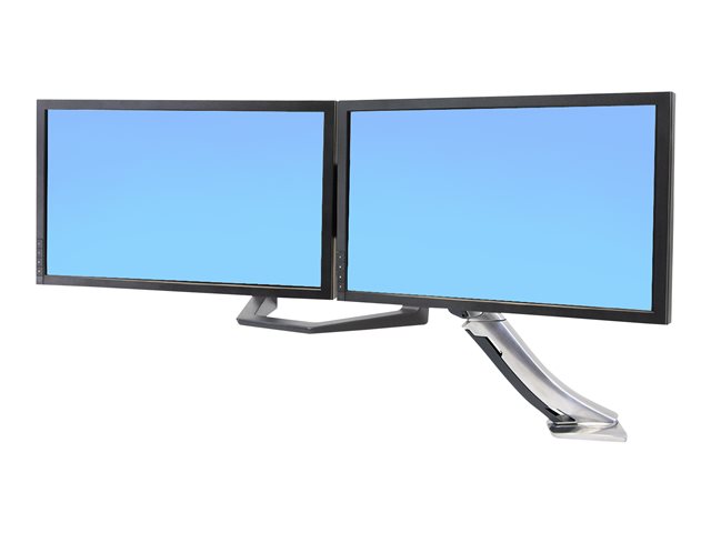 Ergotron - Mounting kit (handle, dual monitor mount) - for 2 LCD displays - black - screen size: 17\"-24\" - for P/N: 45-353-026