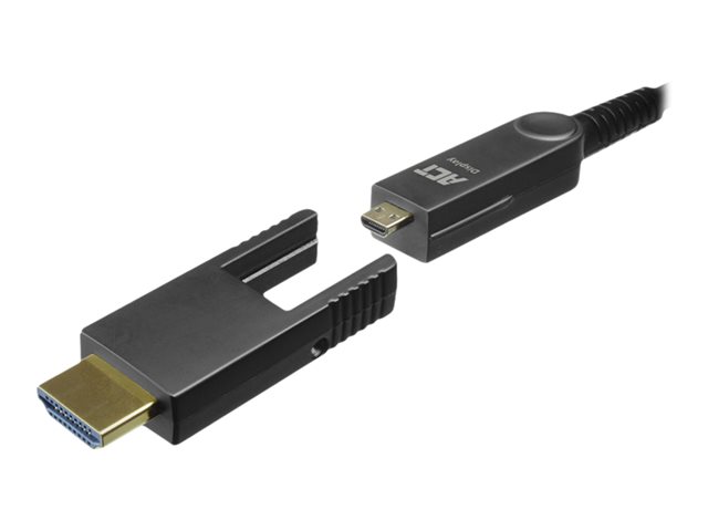 High Speed - HDMI-kabel - HDMI male naar HDMI male afneembaar - 10 m - glasvezel - zwart - Active Optical Cable (AOC), ondersteunt 4K60Hz (3840 x 2160)