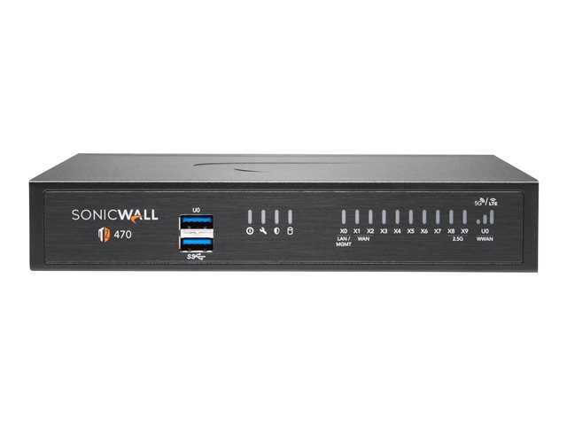 SonicWall TZ470 - Security appliance - 1GbE, 2.5GbE - desktop