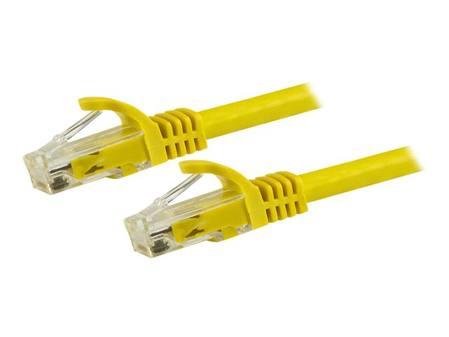 StarTech.com 1.5m CAT6 Ethernet Cable, 10 Gigabit Snagless RJ45 650MHz 100W PoE Patch Cord, CAT 6 10GbE UTP Network Cable w/Strain Relief, Yellow, Fluke Tested/Wiring is UL Certified/TIA - Category 6 - 24AWG (N6PATC150CMYL) - Patch cable - RJ-45 (M) to RJ-45 (M) - 1.5 m - UTP - CAT 6 - snagless - yellow