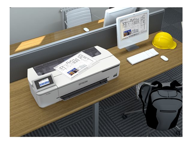 Epson SureColor SC-T3100N - 24\" large-format printer - colour - ink-jet - Roll A1 (61.0 cm) - 2400 x 1200 dpi - Gigabit LAN, Wi-Fi(n), USB 3.0 - cutter