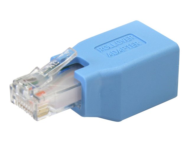StarTech.com Cisco Console Rollover Adapter for RJ45 Ethernet Cable - Network adapter cable - RJ-45 (M) to RJ-45 (F) - blue - ROLLOVER - Network adapter cable - RJ-45 (M) to RJ-45 (F) - blue