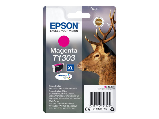Epson T1303 - 10.1 ml - XL size - magenta - original - blister - ink cartridge - for Stylus Office BX630, BX635, BX935, WorkForce WF-3010, 3520, 3530, 3540, 7015, 7515, 7525