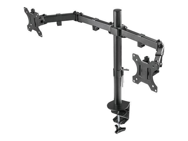 Neomounts FPMA-D550D - Mounting kit - full-motion - for 2 LCD displays - steel - black - screen size: 10\"-32\" - clamp mountable, grommet, desk-mountable