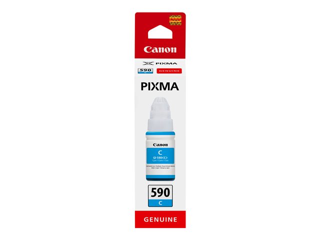 Canon GI 590 C - 70 ml - cyan - original - ink refill - for PIXMA G1500, G1501, G1510, G2500, G2501, G2510, G3500, G3501, G3510, G4410, G4500, G4511