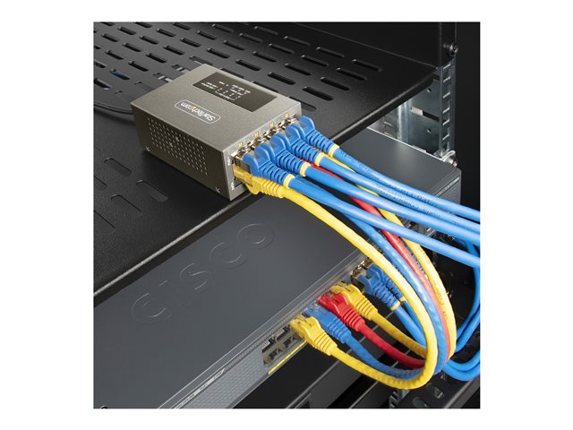 StarTech.com 4-Port Multi-Gigabit PoE++ Injector, 5/2.5G Ethernet (NBASE-T), PoE/PoE+/PoE++ (802.3af/802.3at/802.3bt), 160Watts Power Budget, Wall/DIN Rail Mountable - Unmanaged, For IP Cameras/Wireless APs/POSs (AS445C-POE-INJECTOR) - PoE injector (
