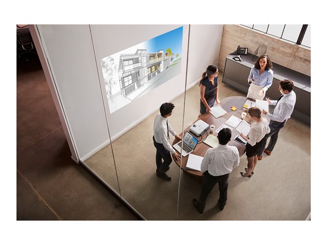 Epson EB-X49 - 3LCD projector - portable - 3600 lumens (white) - 3600 lumens (colour) - XGA (1024 x 768) - 4:3 - LAN - white