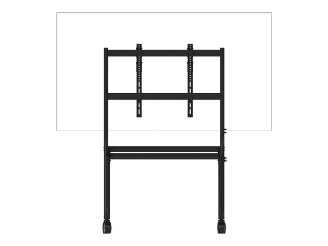 VISION Display Easel Trolley - LIFETIME WARRANTY - Cart fits display 55-100\" with VESA sizes up to 900 x 600 - make any Teams or Zoom setup portable - generous 240 x 250 mm laptop or video conference equipment shelf - SWL 100 kg / 220 lb - 100 mm / 4