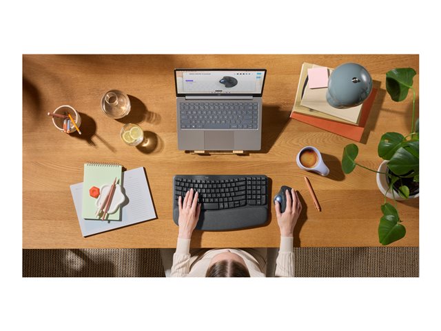 Logitech Ergo Series ERGO M575S - Trackball - ergonomic - optical - 5 buttons - wireless - Bluetooth, 2.4 GHz - Logitech Logi Bolt USB receiver - graphite