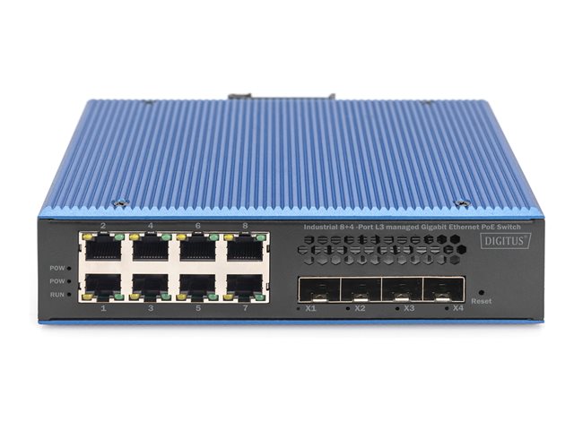 Ind 8+4SFP+PortL2 managed Gigabit Switch
