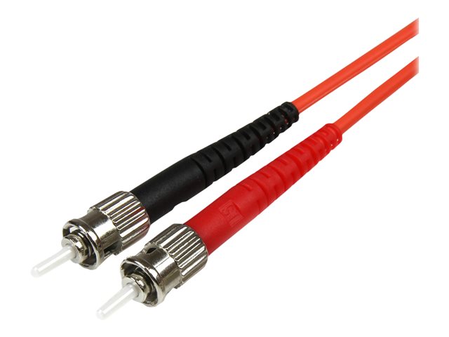 StarTech.com 5m Fiber Optic Cable - Multimode Duplex 50/125 - LSZH - LC/ST - OM2 - LC to ST Fiber Patch Cable - Patch cable - ST multi-mode (M) to LC multi-mode (M) - 5 m - fibre optic - duplex - 50 / 125 micron - OM2 - molded - orange - for P/N: MCM1110MMLC