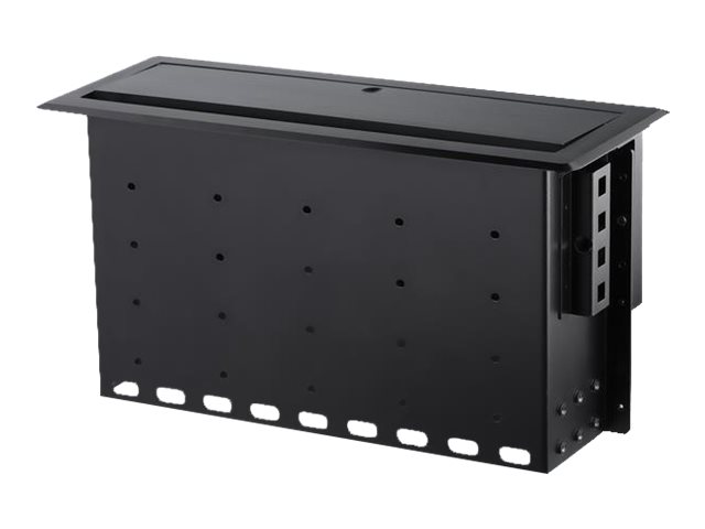 StarTech.com Dual-Module Conference Table Connectivity Box-Customizable - Mounting plate - black