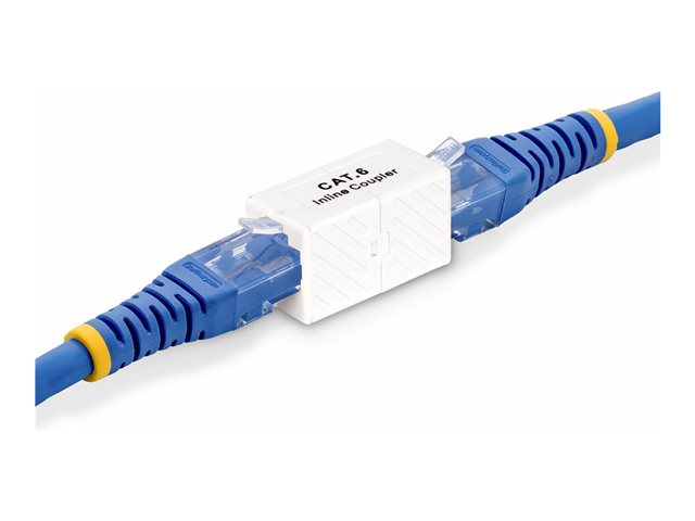 StarTech.com RJ45 Coupler 5-Pack, Inline Cat6 Coupler, Female to Female (F/F) T568 Connector, Unshielded Ethernet Cable Extension - 5 Pack (IN-CAT6-COUPLER-U5) - Network coupler - RJ-45 (F) to RJ-45 (F) - unshielded - CAT 5/5e/6 - passive - white (pa