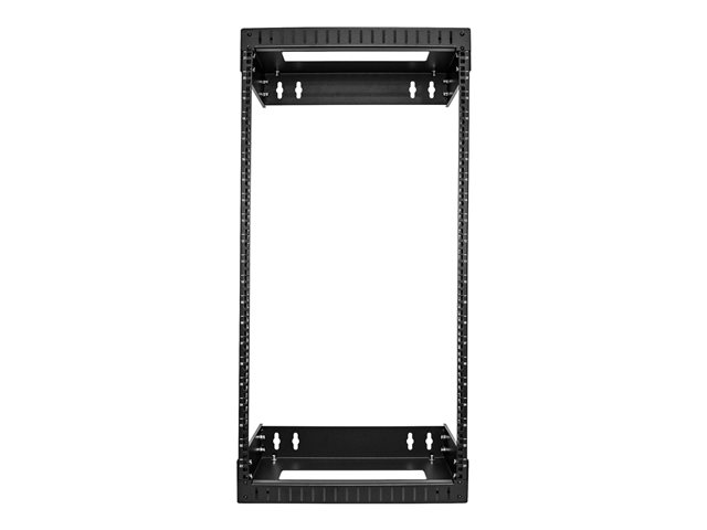 StarTech.com 21U 19\" Wall Mount Network Rack, Adjustable Depth 12-20\" 2 Post Open Frame Server Room Rack for AV/Data/ IT Communication/Computer Equipment/Switch with Cage Nuts & Screws - 21U Adjustable Rack - Rack open frame - 2-post - wall mountable - black - 21U - 19\"