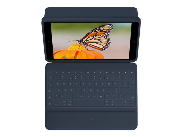 Logitech Rugged Combo 3 - Keyboard and folio case - Apple Smart connector - UK - classic blue