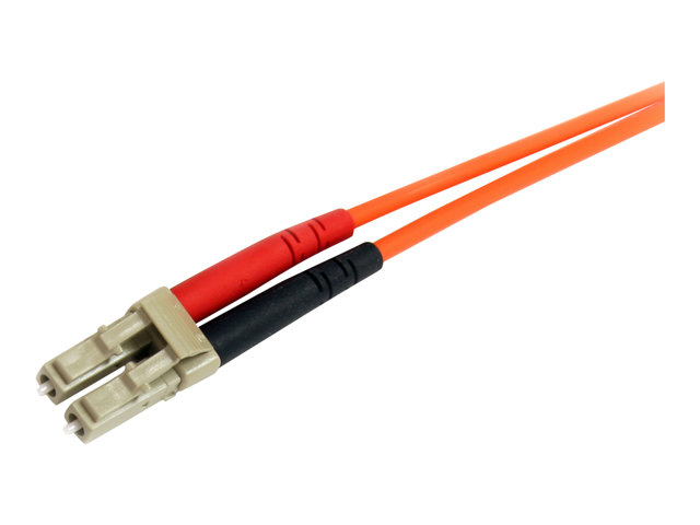StarTech.com 3m Fiber Optic Cable - Multimode Duplex 62.5/125 - LSZH - OM1 - LC to ST Cat6 Patch Cable (FIBLCST3) - Patch cable - LC multi-mode (M) to ST multi-mode (M) - 3 m - fibre optic - duplex - 62.5 / 125 micron