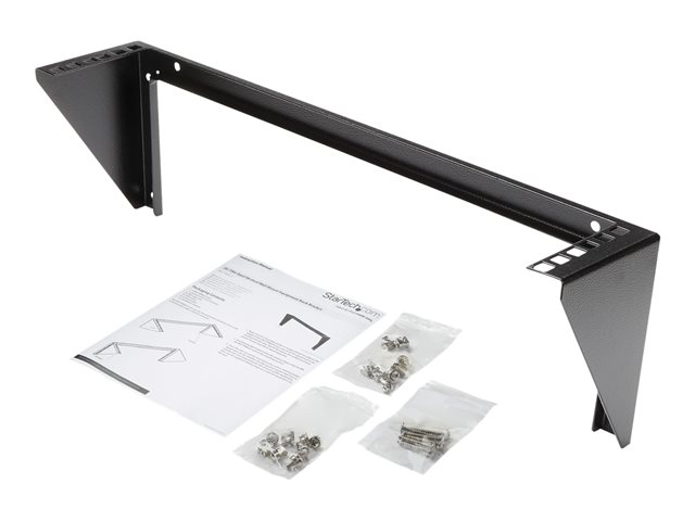 StarTech.com 2U Vertical Wall Mount Patch Panel Bracket - Steel Rack Mount Bracket w/Hardware for 19\" Network, Server and Data Equipment (RK219WALLV) - Mounting bracket - wall mountable - black - 2U - 19\" - for P/N: SV831DUSBUK