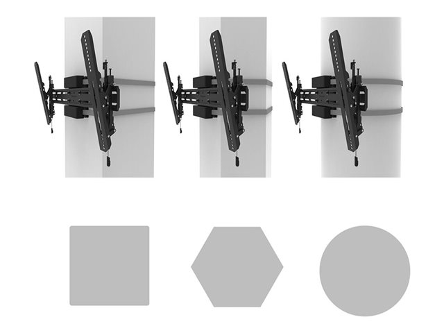 Neomounts WL35S-910BL16 - Mounting kit (mount) - for flat panel - lockable - black - screen size: 40\"-75\" - pillar
