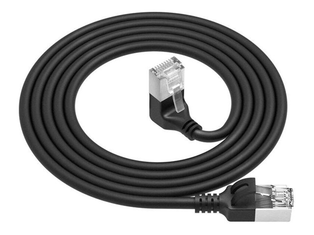 CAT6A U/FTP SLM D-ANG BK 1.00M. 1 stk