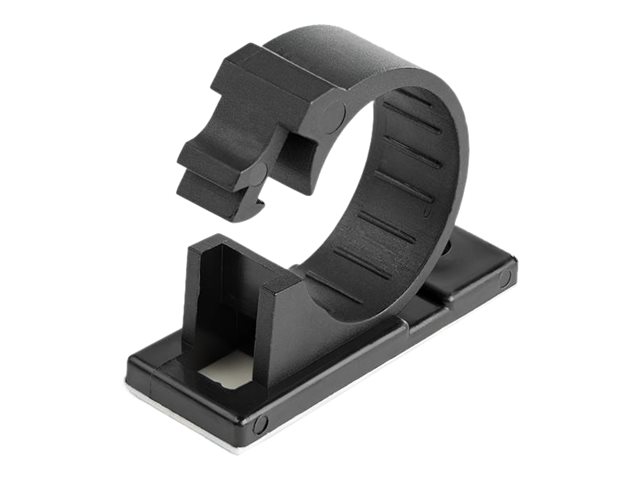 StarTech.com 100 Adhesive Cable Management Clips Black, Network/Ethernet/Office Desk/Computer Cord Organizer, Sticky Cable/Wire Holders, Nylon Self Adhesive Clamp UL/94V-2 Fire Rated - Nylon 66 Plastic - TAA (CBMCC3) - Cable clips - black - TAA Compl