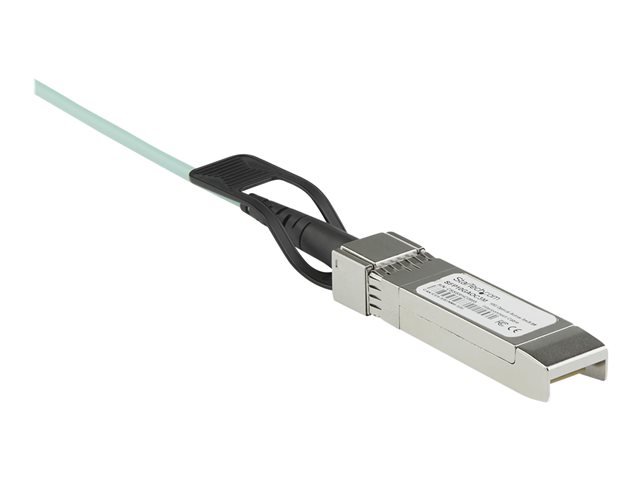 StarTech.com Dell EMC AOC-SFP-10G-5M Compatible 5m/16.4ft 10G SFP+ to SFP+ AOC Cable, 10GbE SFP+ Active Optical Fiber, 10Gbps SFP Plus/Mini GBIC/Transceiver Module Cable, Min GBIC Cable - Lifetime Warranty (AOCSFP10G5ME) - Ethernet 10GBase cable - SFP+ (P) latched to SFP+ (P) latched - 5 m - fibre optic - Active Optical Cable (AOC)
