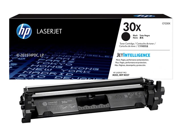 HP 30X - Black - original - LaserJet - toner cartridge (CF230X) - for LaserJet Pro M203d, M203dn, M203dw, MFP M227fdn, MFP M227fdw, MFP M227sdn