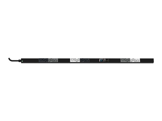 Panduit SmartZone G5 Monitored Switched (MS) Series - Power distribution unit (rack-mountable) - AC 415 V - 11000 VA - 3-phase WYE (star) - USB, Ethernet 10/100/1000 - input: IEC 60309 3P+N+E - output connectors: 24 (6 x IEC 60320 C19, 18 x IEC 60320 C13) - 0U - Japan - black