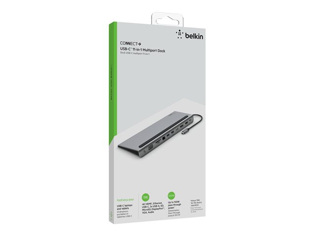 Belkin CONNECT 11-in-1 - Multiport dock - USB-C - VGA, HDMI, DP - 1GbE