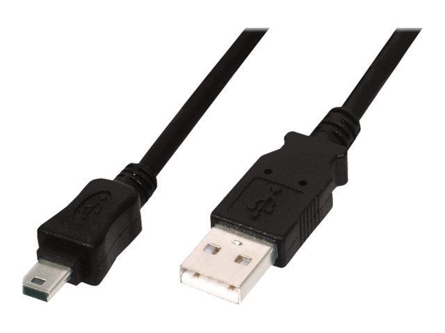 ASSMANN Basic - USB cable - mini-USB Type B (M) to USB (M) - 1 m - molded - black