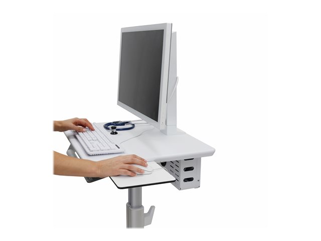 Ergotron StyleView Lean WOW SV10 - Cart - light-duty - for LCD display / PC equipment - medical - white, aluminium - screen size: up to 24\"