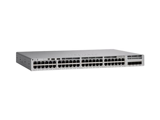 Cisco Catalyst 9200L - Network Advantage - switch - L3 - 48 x 10/100/1000 (PoE+) + 4 x 10 Gigabit SFP+ (uplink) - rack-mountable - PoE+ (370 W)