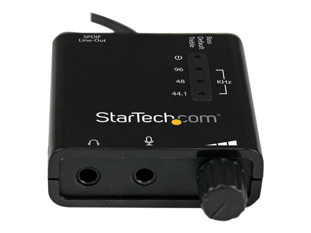 StarTech.com USB Sound Card w/ SPDIF Digital Audio & Stereo Mic - External Sound Card for Laptop or PC - SPDIF Output (ICUSBAUDIO2D) - Sound card - 24-bit - 96 kHz - stereo - USB 2.0 - for P/N: MU15MMS, MU6MMS