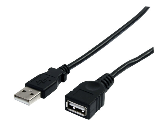 StarTech.com 6 ft Black USB 2.0 Extension Cable A to A - M/F - USB extension cable - USB (M) to USB (F) - USB 2.0 - 6 ft - black - USBEXTAA6BK - USB extension cable - USB (M) to USB (F) - USB 2.0 - 1.8 m - black - for P/N: 35FCREADBK3, ICUSB2321F, ICUSB232V2, LTUB1MBK, MSDREADU2OTG, ST4200MINI2, UUSBOTG