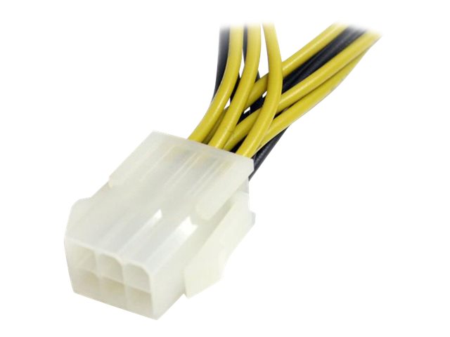 StarTech.com 6in PCI Express Power Splitter Cable - Power splitter - 6 pin PCIe power (M) to 6 pin PCIe power (F) - 5.9 in - yellow - PCIEXSPLIT6 - Power splitter - 6 pin PCIe power (M) to 6 pin PCIe power (F) - 15 cm - yellow
