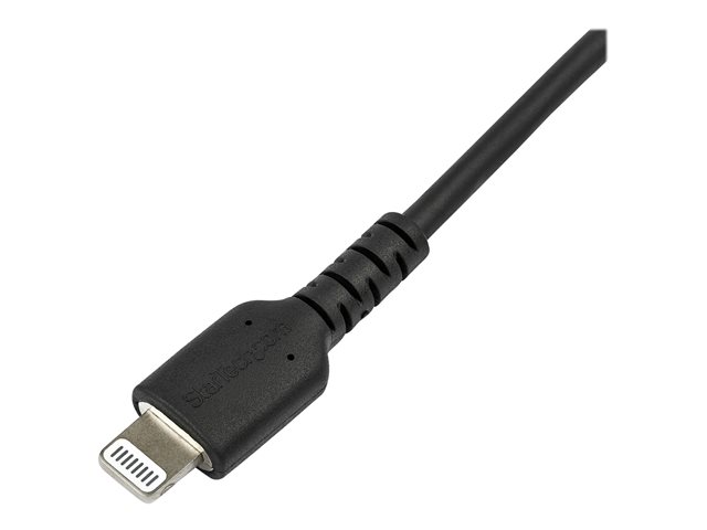 StarTech.com 6 ft(2m) Durable Black USB-C to Lightning Cable, Heavy Duty Rugged Aramid Fiber USB Type A to Lightning Charger/Sync Power Cord, Apple MFi Certified iPad/iPhone 12 Pro Max - iPhone 7/8/11/11 Pro - Lightning cable - Lightning male to 24 pin USB-C male - 2 m - black