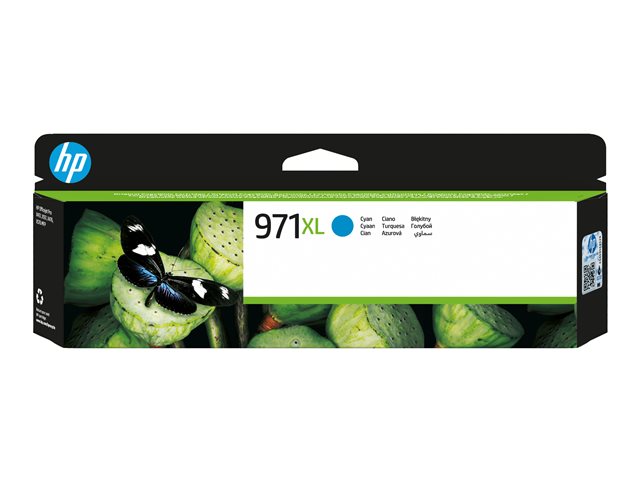HP 971XL - High Yield - cyan - original - ink cartridge - for Officejet Pro X451dn, X451dw, X476dn MFP, X476dw MFP, X551dw, X576dw MFP