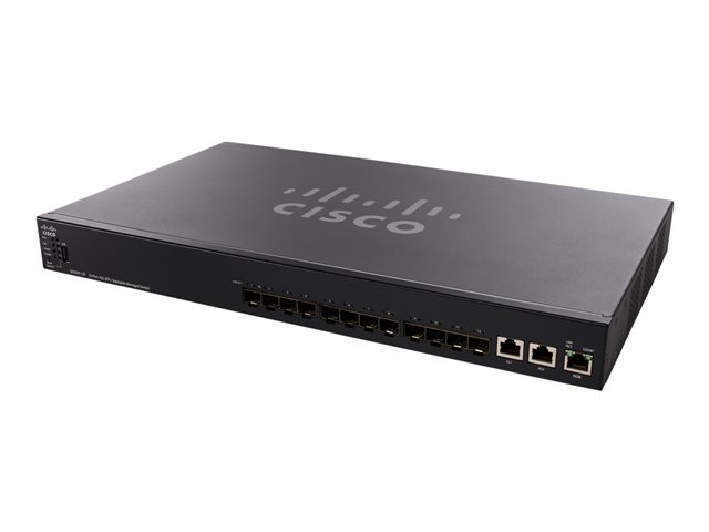 Cisco 550X Series SX550X-12F - Switch - L3 - Managed - 12 x 10 Gigabit SFP+ + 2 x combo 10 Gigabit SFP+ - desktop, rack-mountable