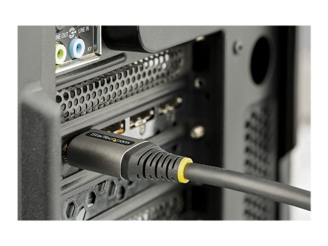 StarTech.com 10ft (3m) HDMI 2.1 Cable, Certified Ultra High Speed HDMI Cable 48Gbps, 8K 60Hz/4K 120Hz HDR10+ eARC, Ultra HD 8K HDMI Cable/Cord w/TPE Jacket, For UHD Monitor/TV/Display - Dolby Vision/Atmos, DTS-HD (HDMM21V3M) - Ultra High Speed - HDMI cable with Ethernet - HDMI male to HDMI male - 3 m - shielded - grey, black - passive, 4K120Hz support, 8K60Hz (7680 x 4320) support - for P/N: 4PORT-8K-HDMI-SWITCH