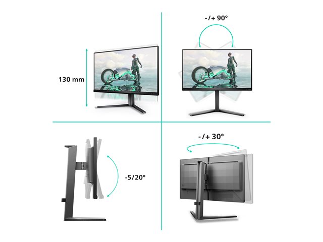 25M2N3200U 25\" FullHD IPS, 0,3 ms, 1920x1080@310Hz, Wid 16/9, DP-2xHDMI, Brightness 450 cd/m², Contrastratio 1000:1, Viewing angle 178°/178°, Speakers, Height adjustment, Pivot, Low blue light