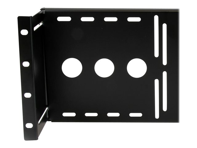StarTech.com 4U Universal VESA LCD Monitor Mounting Bracket for 19-inch Rack or Cabinet - TAA Compliant - Cold-Pressed Steel Bracket (RKLCDBK) - Mounting kit - for LCD display - solid cold pressed steel - black - screen size: 19\" - for P/N: CABSCRWS1224, RK2433BKM, RK2537BKM, RK3236BKF, RK4236BKB, RK4242BK24, RK4242BK30
