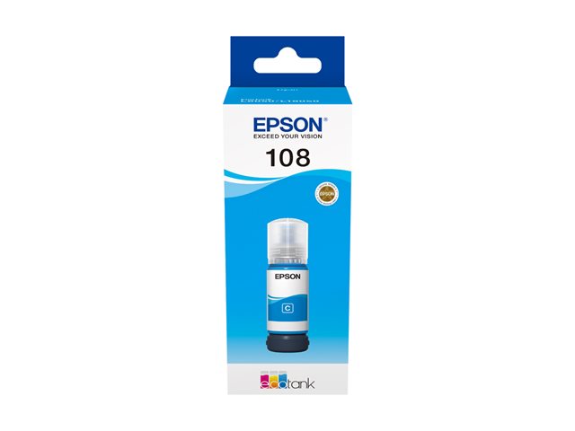 Epson EcoTank 108 - 70 ml - cyan - original - ink refill - for Epson L18050, EcoTank L8050
